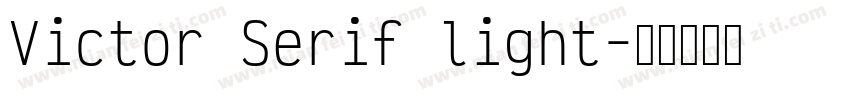 Victor Serif light字体转换